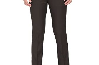 Arrow Men Dark Brown Hudson Tailored Fit Dobby Weave Formal Trousers