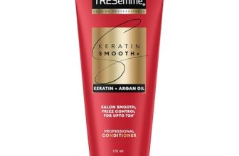 TRESemmé Keratin Smooth Anti Frizz Conditioner 175ml | 72H Frizz Control Protein & Argan Oil | Paraben Free Hair Conditioner for Dry Frizzy Hair