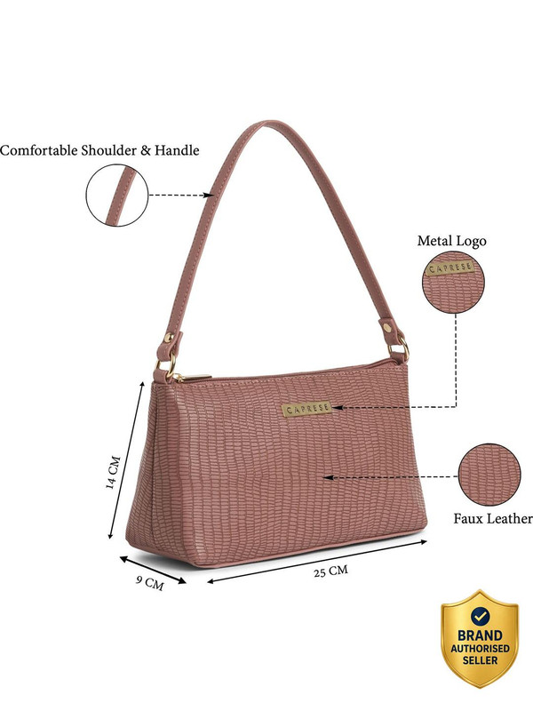 Caprese Hellen Shoulder Bag(Pink, 3.15 L)