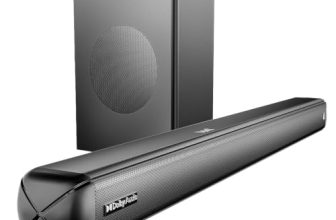 boAt Smartchoice Aavante 2.1 1600D/Orion Plus, Dolby Audio, 160W Signature Sound, 2.1 Channel Wired Subwoofer, Multiple Ports & EQ Modes, Bluetooth Home Theatre Soundbar Speaker (Premium Black)