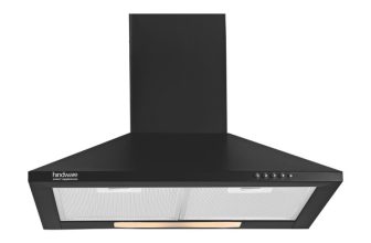 Hindware Smart Appliances Clarissa 60 IN 750 CMH 59.5 cm | Cassette Filter | Pyramid | 5 Years Motor Warranty | Push Button | Energy Efficient LED Light | Powerful Suction | Chimney(Wall Mounted, Black)