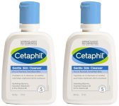 Cetaphil Face Wash Gentle Skin Cleanser for Dry to Normal, Sensitive Skin, 125 ml Hydrating Face Wash with Niacinamide, Vitamin B5 (Pack of 2)