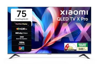 Xiaomi (189 cm) 75 inch Smartchoice X Pro 4K QLED | Dolby Vision & HDR10+| 34W Boom Box Speakers| 120Hz Game Booster| Gemini AI| Google TV | L75MB-APIN