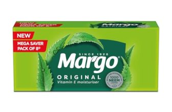 Margo Original Neem Soap 125gm X 8 | Powered With Goodness of 1000 Natural Neem Leaves | Soap for Clear and Beautiful Skin | Infused with Vitamin E for Moisturising