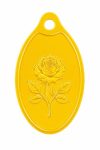 Muthoot PAPPACHAN Swarnavarsham 24K (999) Yellow Gold Oval Rose Pendant 2 Gram