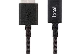 boAt Type-C A400 | Type-C to USB A 2 Mtrs Cable| 3A Fast Charging & 480mbps Data Transmission | Compatible for all Smartphones & Tablets (Black)
