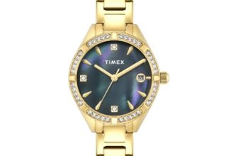 TIMEX Round 29mm Black Dial Analog Women Watch – TWEL29901