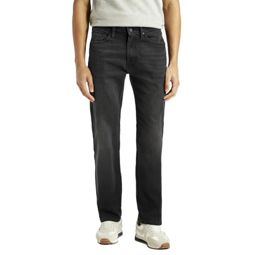 Levi’s Men’s Black Straight Fit Mid Rise Jeans