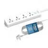 EMBOX Extension Board 5 Meter Cable with Switches | 2000 W Extension Cord 4 Universal Sockets | Spike Guard, LED Indicator