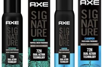 Axe Signature Champion Long Lasting No Gas Body Deodorant For Men 200 ml & Axe Signature Mysterious No Gas Deodorant Bodyspray For Men 154 ml Combo