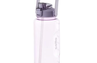 CELLO Gym Pro Large Inner Straw Sipper Water Bottle For Daily Use 2080 ml, Light Pink | Stylish, Reusable & Unbrakable Leakproof Easy to Carry Handle Water Bottle For Fitness, Gym, Office & Outdoor