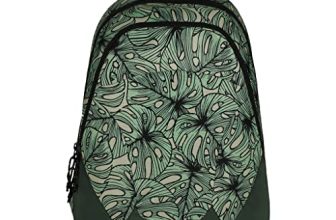 F Gear Amari 12L Small Kids School backpack with Organizer Bottle compartment Water resistant lightweight, Gifts for Men Women Boys Girls Adults, Casual/College/Travel Bag (Palm Green Black)