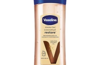 Vaseline Intensive Care Coconut Restore Body Oil | with Coconut Oil | Deep Moisture for Dry Skin | 200 ML