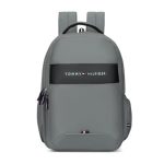 Tommy Hilfiger Joshua Polyester Unisex 15 Inch Laptop Backpack – Light Grey | 21 Ltr Capacity|Padded & Adjustable Strap| Water Resistant | 3 Compartment | Water Bottle Holder | USB Cable Holder Pocket