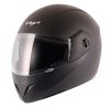 Vega Cliff ISI Certified Lightweight Full Face Gloss Finish Helmet for Men and Women with Clear Visor(Black, Size:L)