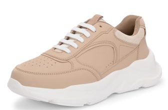 Centrino Women Chunky Sneaker | Cushioned Insole for Comfort | Stylish Lace-Up Design | Perfect for Casual Shoe for Girls Beige