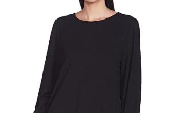 Harpa Basics Women’s Solid Regular Blouse (GR6159_Black Extra-Large)