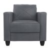 GODREJ INTERIO Quad 1 Seater Sofa, Grey