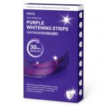 Purple Teeth Whitening Strips PAP Correction, Peroxide‑Free Hydroxyapatite | Flexible, gentle, enamel‑friendly design; 14 units for 7 home‑use treatments; 30‑min use; travel‑ready pack.