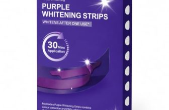 Purple Teeth Whitening Strips PAP Correction, Peroxide‑Free Hydroxyapatite | Flexible, gentle, enamel‑friendly design; 14 units for 7 home‑use treatments; 30‑min use; travel‑ready pack.