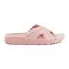 SOLETHREADS Comfy Slides | Breathable | Stylish | Slip-on | Anti-Skid | Durable | Cushioned | Comfortable | Technical Utility || Embossed Footbed | Premium Slides for Women. | PINK | 7UK