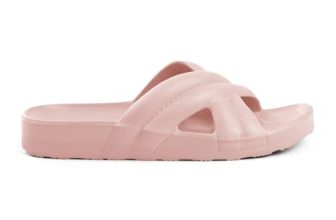SOLETHREADS Comfy Slides | Breathable | Stylish | Slip-on | Anti-Skid | Durable | Cushioned | Comfortable | Technical Utility || Embossed Footbed | Premium Slides for Women. | PINK | 7UK