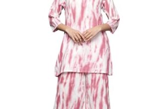 Gerua By Libas Printed Cotton Night Suits | Sleep wear Pink