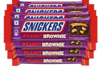 Snickers Peanut Brownie Chocolate Bar | Loaded with Brownie, Peanuts & Caramel | Irresistibly Nutty Chocolate Bar | 45g | Pack of 8