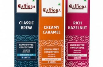 Caffiora Liquid Coffee Concentrate | Triple Flavour Combo | Classic Brew + Creamy Caramel + Rich Hazelnut | 15 Sachets (3 x 5 x 20ml) | Instant Coffee | Sugar Free | Hot & Cold