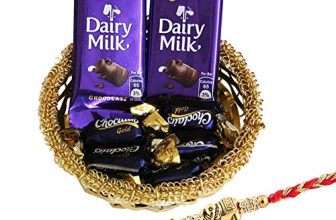 SFU E Com Designer Elephant Rakhi with Chocolate Gift Hamper for Brother, Roli, Chawal, Chandan, Misri, 127