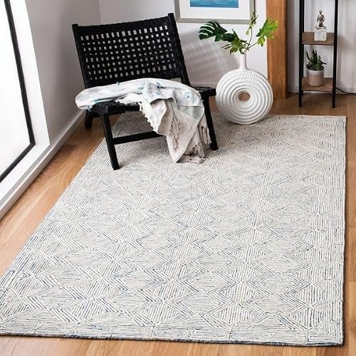 Decco Flooring Soft Pure Woolen Modern Collection Tufted Carpet for Living Room,Bedroom’Kitchen and Hall (4 X 6) Feet