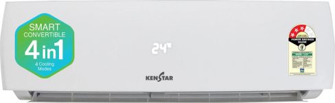 Kenstar 2025 Model 1.5 Ton 3 Star Split Inverter 4 in 1 Convertible with Rapid Cooling Technology AC(153IBP25WKS, White)