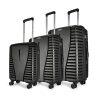 Aristocrat Airpro Set of 3 (Cabin+Medium+Large) Trolley Bags, Jet Black