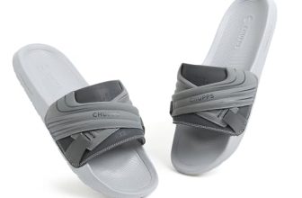 CHUPPS Vertex Men’s Casual Sliders & Flip-Flops | Comfortable Flip Flop Slippers with FOAM6 6mm Foam Upper| Powergrip Footbed for Superior Cushioning & Support |Stylish Footwear for Men Grey