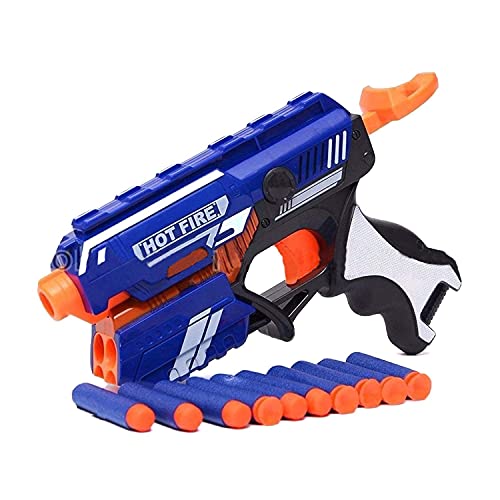 Pieno Storm Hot Fire Soft Bullet Gun Toy with 10 Safe Soft Foam Bullets, Fun Target Shooting Battle Fight Game for Kids Boys