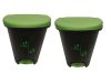 Cello Plastic Pedal Step-On Garbage Dustbin 50 Ltr,Green/Green (COMBO)