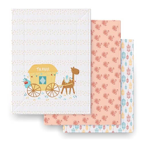 TIDY SLEEP Waterproof Diaper Changing Mat for Newborn Baby | Soft Cotton Top, Foam Cushion & Waterproof TPU Backing | Bed Protector Dry Sheet | Anti-Slip, Machine Washable | 65 x 45 cm