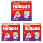Huggies Complete Comfort Wonder Pants | Pant Style Baby Diapers Medium Size (M), 228 Count | India’s Fastest Absorbing Diaper, Prevents Diaper Rash, Ideal for 7 to 12 Kgs (76 Count, Pack of 9)