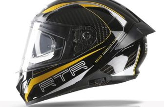 TVS Racing Hurricane Series Full Face Dual Visor Helmet for Men | Premium Bike Helmets with ABS Shell | Quick Release System | Aerodynamic Design | ECE, DOT & ISI Certified (Yellow, XL)