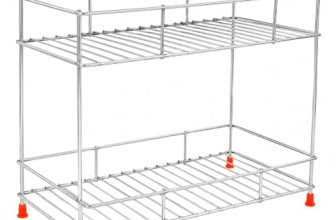 GLUN® Heavy-Duty 2-Tier Automotive Storage Rack, Metal Garage Organiser Shelf for Car Tools, Spare Parts, Cleaning Supplies & Workshop Utility Stand, Rust-Resistant Multi-Purpose Storage Accessories