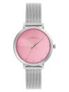 French Connection | Analog Pink Dial | Silver Stainless Steel | Watch for Women – FCN049A