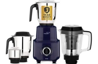 V-Guard Citius 750 Watt Juicer Mixer Grinder for Kitchen | 3-Year Motor Coverage | 4 Jars | Juicer, Wet, Chutney & Dry | Mixer Grinder 750 W with SS Blades | Blue