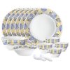 Larah by Borosil 27 Pieces Kora Opalware Dinner Set for Family of 6