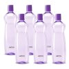 MILTON Pacific 1000 Pet Water Bottles, 1 Litre Each, Set of 6, Purple | BPA Free | Leak Proof | Office | Gym | Home | Kitchen | Travel | Hiking | Treking | Reusable Bottle