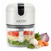 MILTON 6-in-1 Rechargeable Mini Electric Chopper I Unbreakable Food Grade Material I Stainless Steel Blade I Powerful Motor I Perfect to Chop, Mince, Cut, Dice, Whisk, Blend, Grey