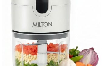 MILTON 6-in-1 Rechargeable Mini Electric Chopper I Unbreakable Food Grade Material I Stainless Steel Blade I Powerful Motor I Perfect to Chop, Mince, Cut, Dice, Whisk, Blend, Grey