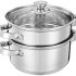 Amazon Basics Granite Finish Non Stick 5 Pcs Induction Base Cookware Set-Granito Grey (24cm Fry Pan, 24 cm Kadai, 28cm Tawa and 2 Nylon Spatulas)